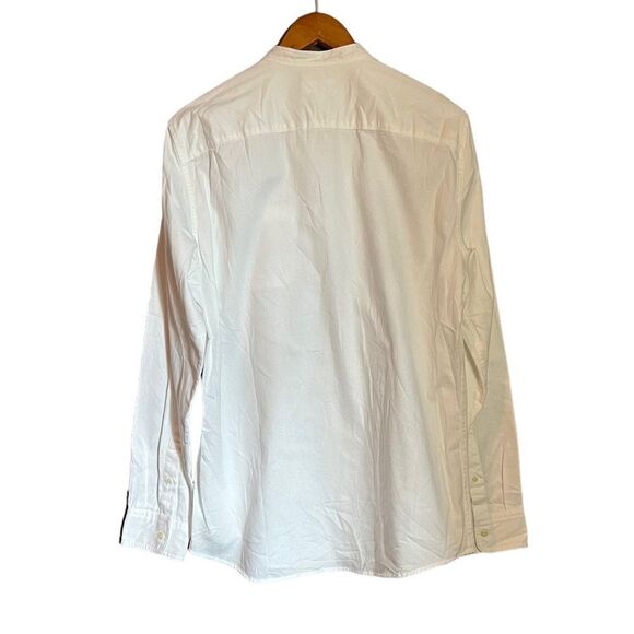 NWT! Gap optic white standard fit collarless shirt - Picture 6 of 7